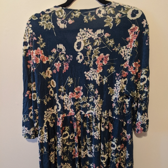 Navy blue and floral Dress - Picture 2 of 3